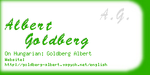 albert goldberg business card